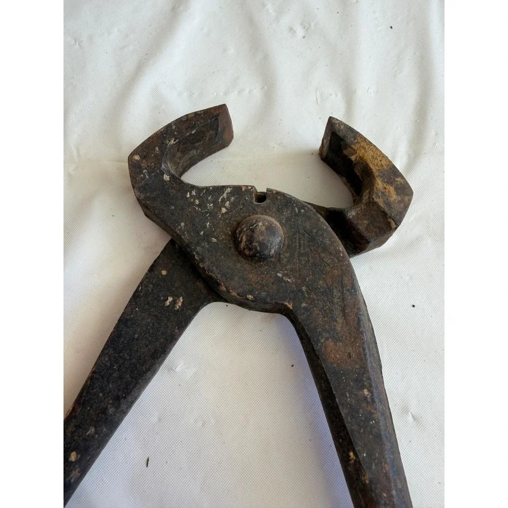 Vintage Iron Tool Lot 3pc End Cutting Nippers Farrier Pincers Blacksmith USA